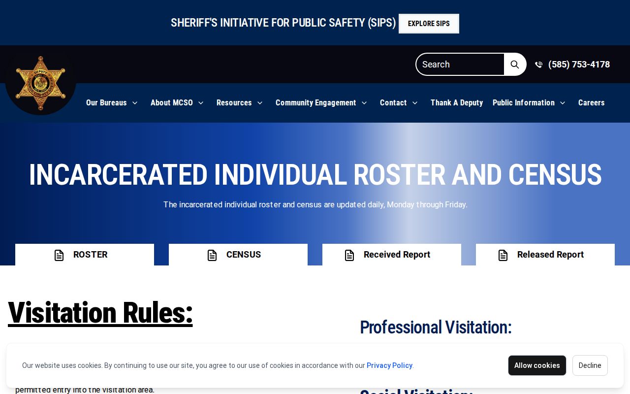 Monroe County arrest records incarcerated individual information