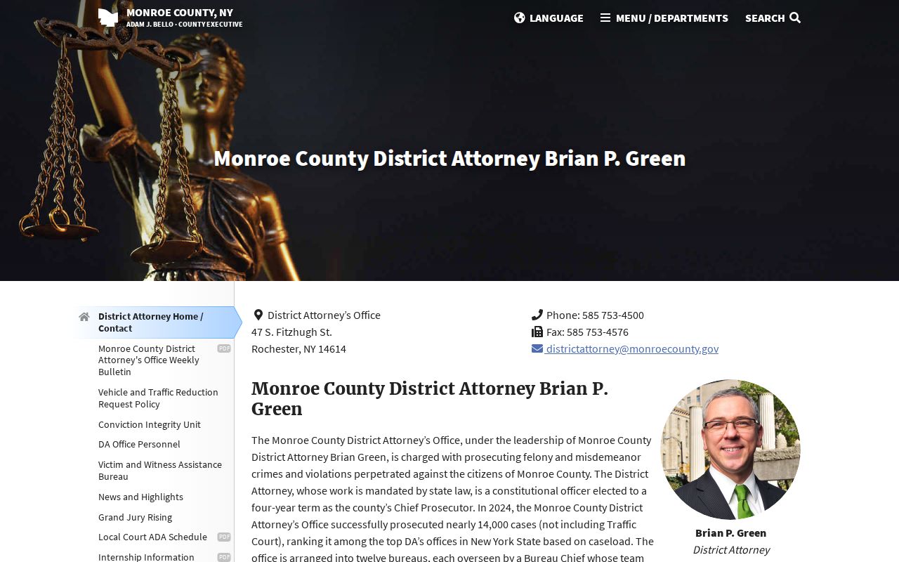 Monroe County criminal charge records district attorney office