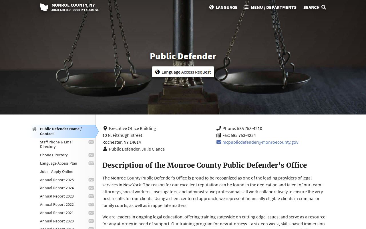 Monroe County criminal record sealing public defender office