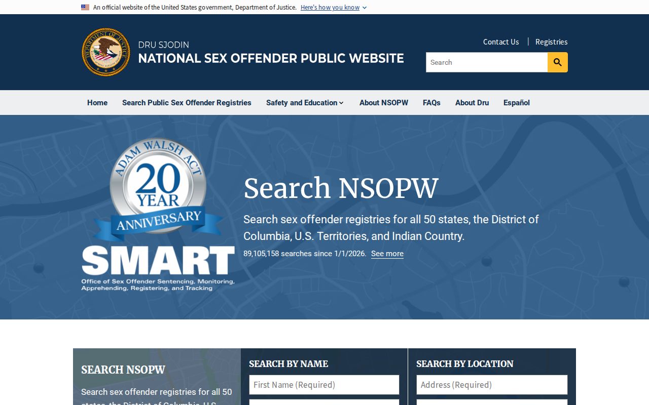 Monroe County sex offender check national NSOPW search